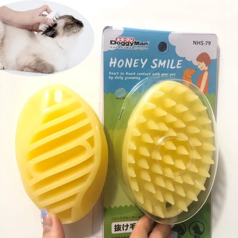 Pet Massage Brush & Cat Dog Grooming Tool Kit: Soft Silicone Bristles - Shop Now  ourlum.com   