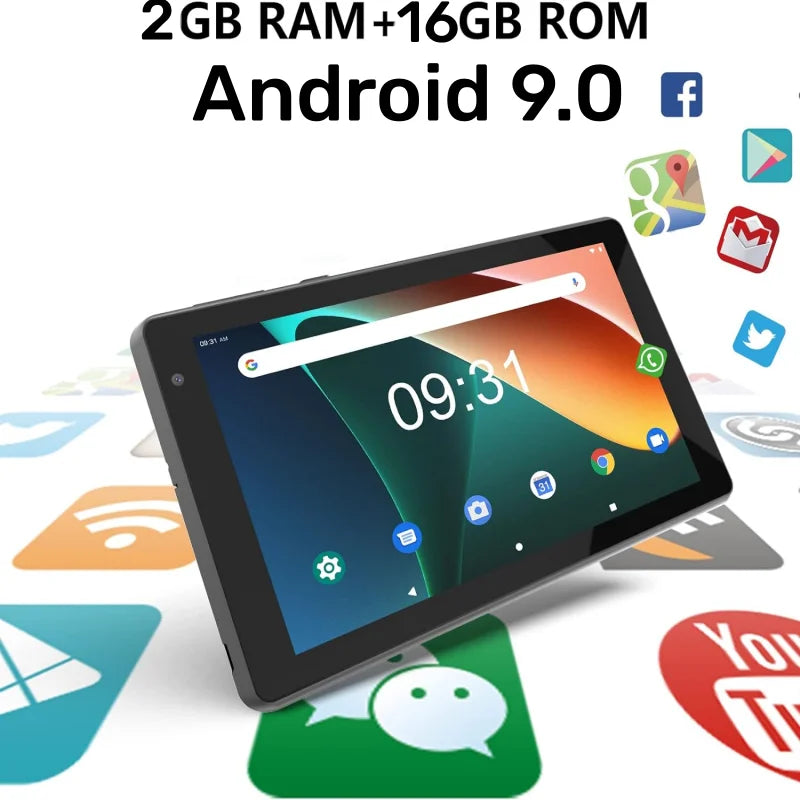 Super Sales 7 INCH Android 9.0 RAM 2GB+16GB ROM RK3326 Tablet Quad Core IPS Screen WIFI Dual Camera Quad Core GPS