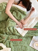 Sofa Blanket Winter Thick Coral Fleece Office Nap Blanket