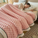 Winter Warm Blanket Skin-Friendly Striped Bedspread Throw