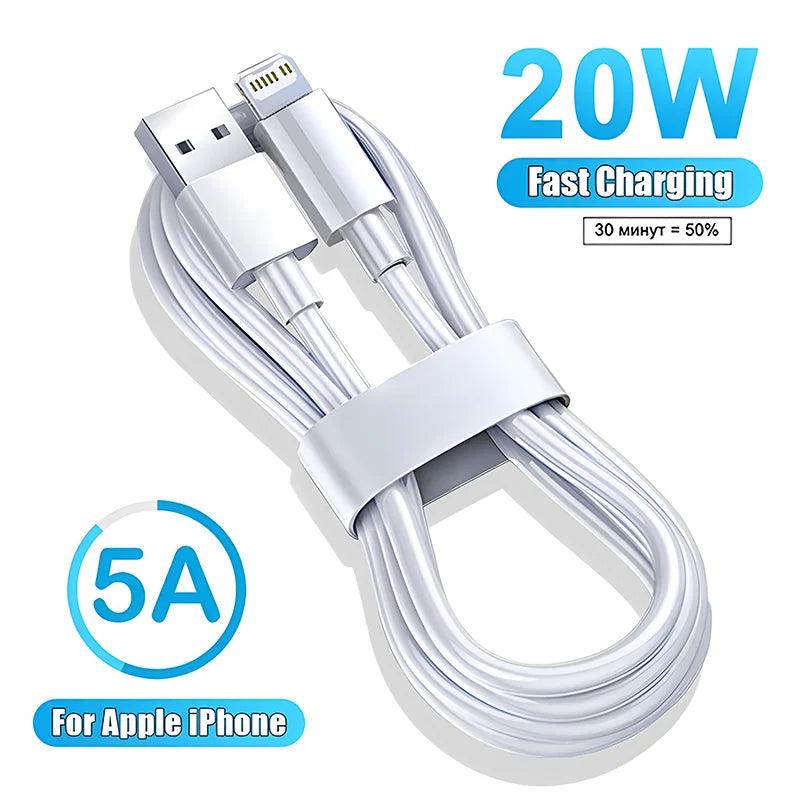 Fast Charging USB Cable for Apple iPhone 14 13 11 12 15 Pro Max 8 Plus XR XS & iPad Charger  ourlum.com   