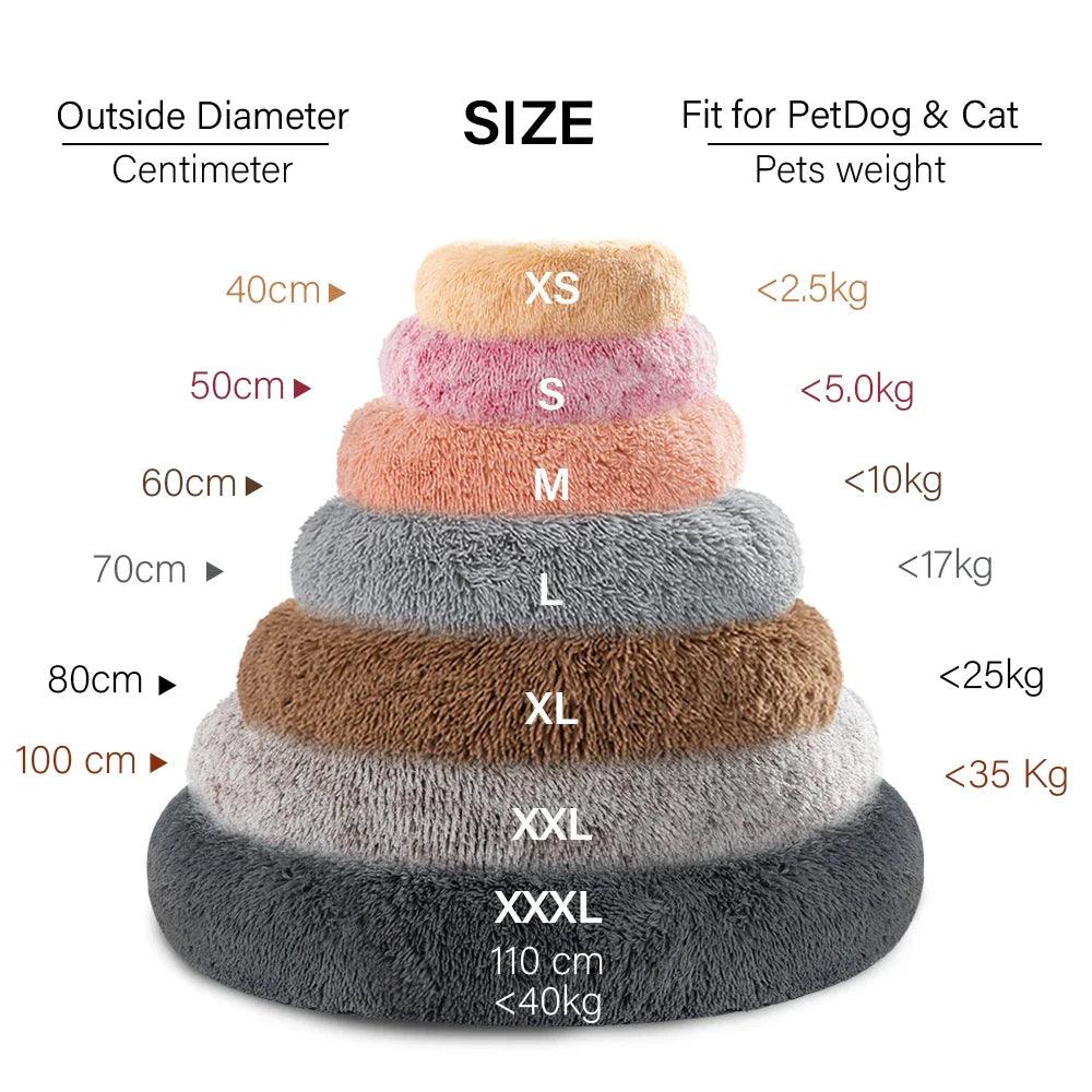 King Luxe Plush Dog Bed: Cozy Round Bed for Pets, Various Colors, Breathable Material  ourlum.com   