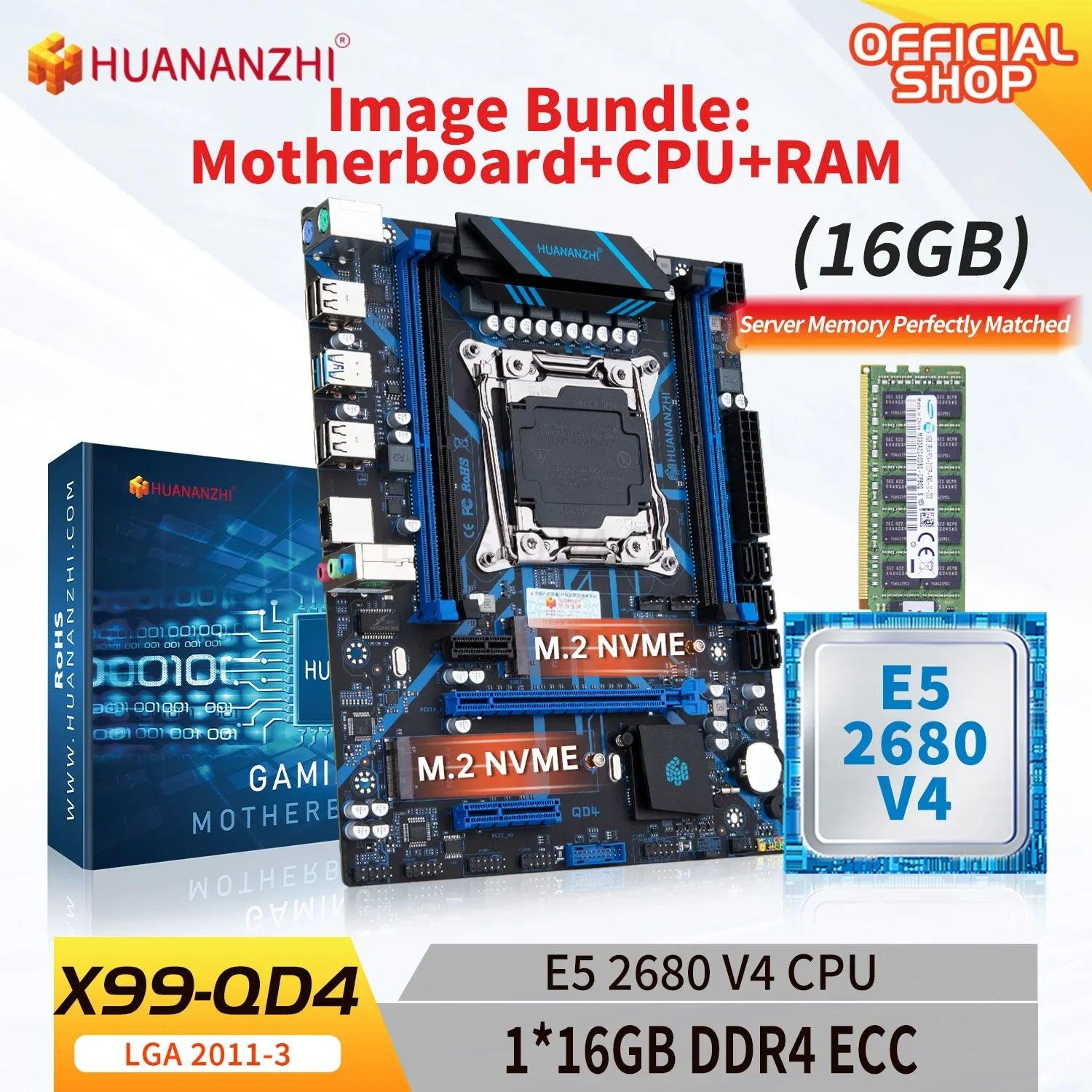 HUANANZHI X99 QD4 Intel E5 2680 V4 Motherboard Combo: Top Performance Kit  ourlum.com United State Motherboards 