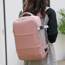 Travel Backpack for Women: Stylish Waterproof Bag with USB Charging  ourlum.com   