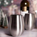 4PCS Stainless Steel Stemless Wine Glasses Unbreakable Cups