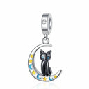 Sterling Silver Pet Cat Dangle Charm for Pandora Bracelet