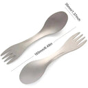 Ultralight Titanium Spork - 2 in 1 Spoon and Fork Travel