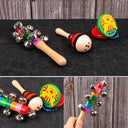 9 In 1 Wooden Montessori Toys Rattle Bell Drum Set For Kids