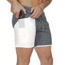 Camo 2-in-1 Quick-Dry Running Shorts for Gym and Fitness Workouts