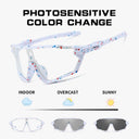 OMEKOL Brand New Photochromic Cycling Sunglasses Men Women