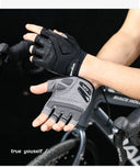 Summer Half-Finger MTB Cycling Gloves Black Liquid Silicone