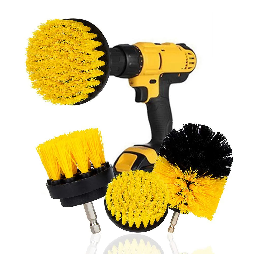 Electric Scrubber Brush Drill Kit for Effortless Cleaning - Multi-Purpose Nylon Brushes  ourlum.com Default Title  