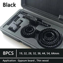 Woodworking Hole Saw Set Drill Bit Kit: Precision Tool for Various Boards & Metal  ourlum.com Black 8PCS 19-64mm  