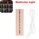 Wooden LED Resin Art Display Stand: Vintage Strip Light Base  ourlum.com Multicolor 1PC 