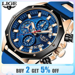 Luminescent Men's Silicone Sport Watch: Stylish Timepiece for Outdoors