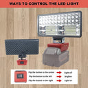 8-Inch LED Work Light Torch Compatible With Makita DeWalt