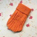 Cozy Cotton Pet Knitted Sweater for Winter Warmth  ourlum.com Orange XS United State