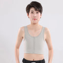 Chest Breast Binder Trans Crop Top Bandage Zipper Bra Tank