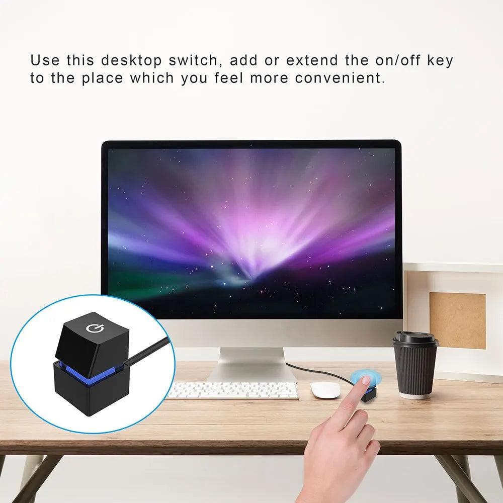 Colorful LED Desktop Switch: Vibrant Lights & Easy Access to Power Settings  ourlum.com   