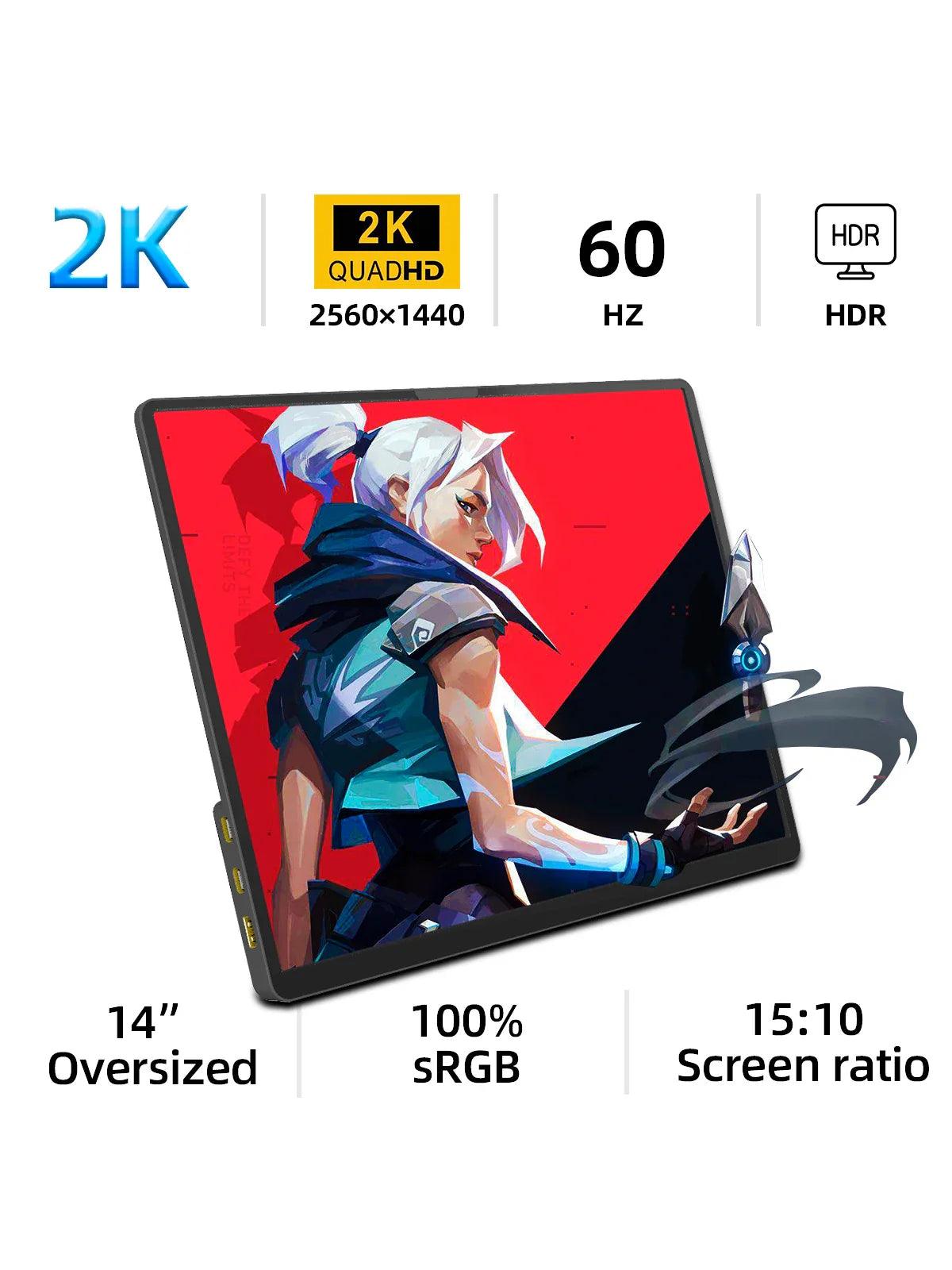 ZSUS Portable Monitor: High-Res HDR Display for Laptop & Gaming  ourlum.com   