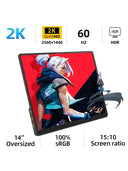 ZSUS Portable Monitor: High-Res HDR Display for Laptop & Gaming  ourlum.com   