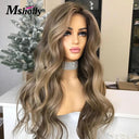 Chocolate Brown Body Wave Lace Front Wig 30 Inch Remy Hair