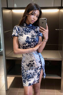 Chinese Style Retro Floral Cheongsam Dress for Millennials