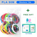 3D Pen Filament Kit: Colorful 1.75mm PLA ABS PCL Plastic Set  ourlum.com PLA30Colors90m  