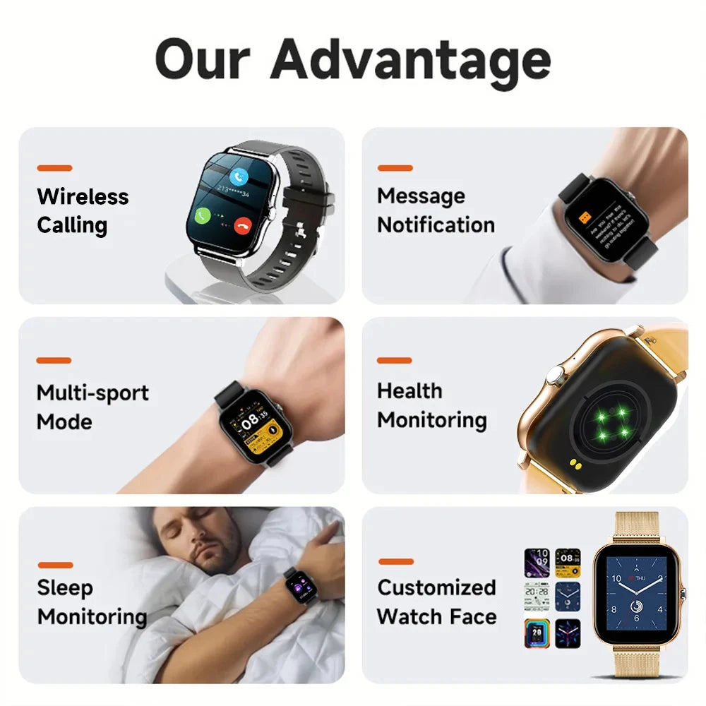 Smart Bluetooth Calling Fitness Smartwatch with Health Monitoring  OurLum.com   
