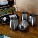 4PCS Stainless Steel Stemless Wine Glasses Unbreakable Cups