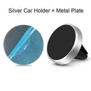 Magnetic Car Phone Holder: Secure Magnet Mount for iPhone Pro Max  ourlum.com Silver  