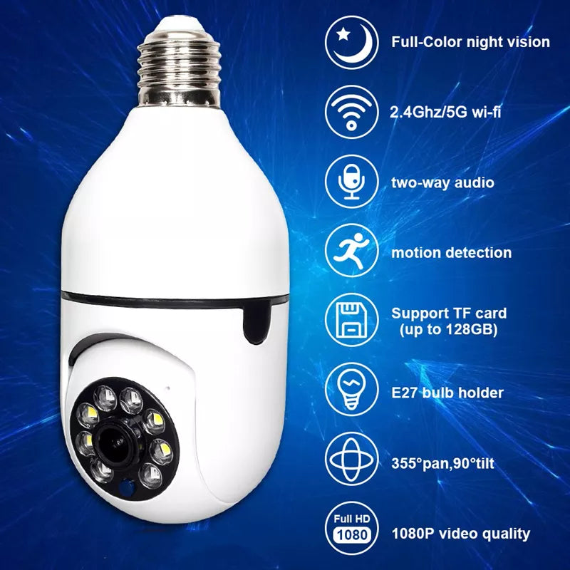 Wireless Security Camera: Night Vision Cam with Motion Detection & Two-Way Audio  ourlum.com 1 Pcs  