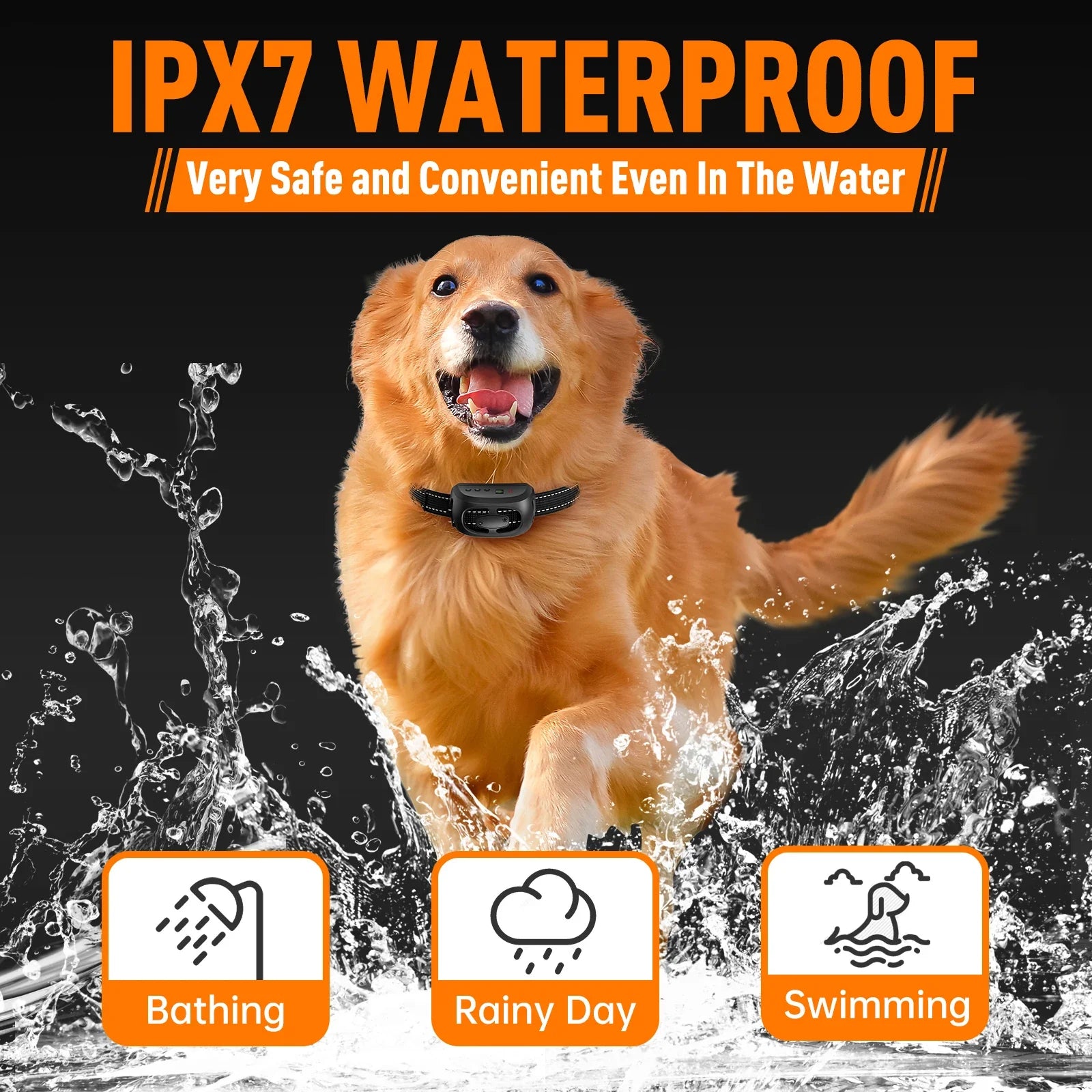 ABQP Anti Barking Training Collar: Advanced Vibration Dog Stop Waterproof  ourlum.com   