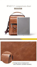 Brand Men Shoulder Bag for 9.7 Inch iPad PU Leather Flaps