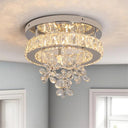 Crystal Chandelier Chrome Ceiling Lamps Led Flush Mount Light