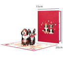 3D Animals Pop-up Cards: Butterflies, Unicorns, Cats & Dogs Gift  ourlum.com two dogs  