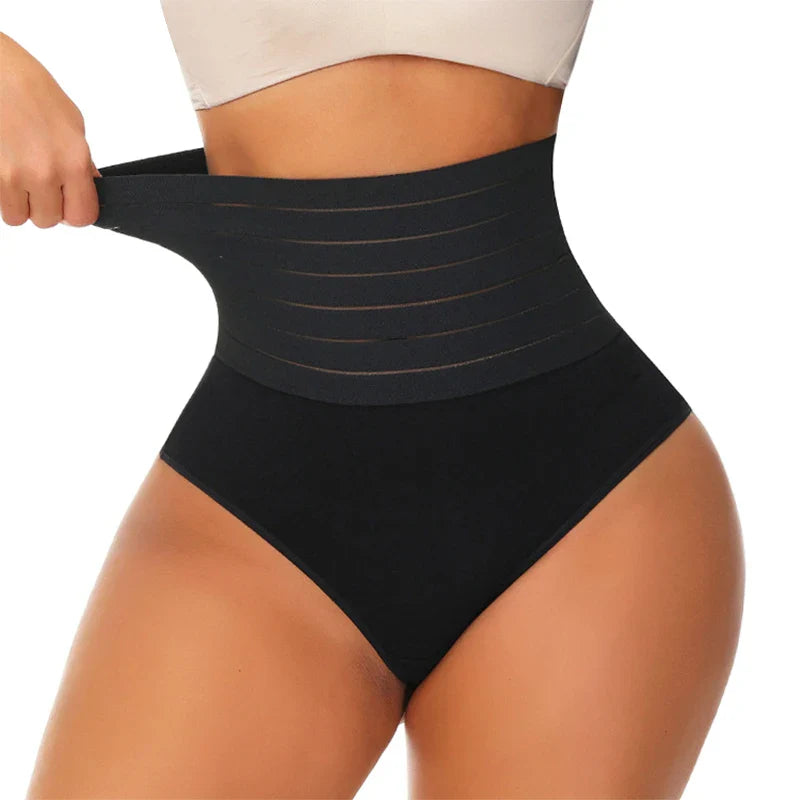 High Waisted Tummy Control Thong - Slimming Body Shapewear & Butt Lifter