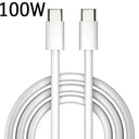 High-Speed PD 100W 60W USB C to USB Type C Fast Charging Cable for Huawei Samsung  Macbook iPad  ourlum.com 100W White 0.3m 