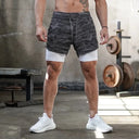 Men's Camo 2-in-1 Quick-Dry Training Shorts for Summer Fitness and Jogging