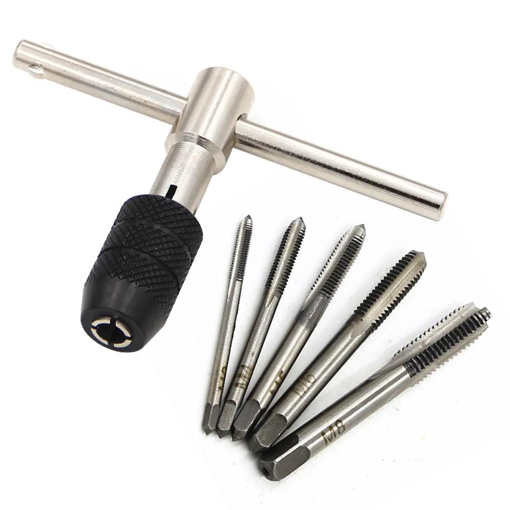 Precision T-Type Hand Tap Wrench Set for M3 to M8 Threads  ourlum.com Tap wrench set  