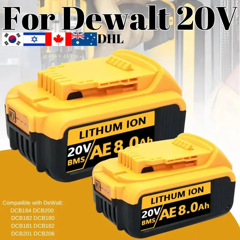 20V MAX Lithium Battery for DeWalt Tools - High Capacity Replacement Options