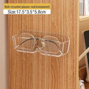 Wall-Mounted Glass Sunglasses Organizer Cabinet for Storage