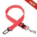 Adjustable Pet Car Seat Belt for Dogs and Cats: Safety Harness Clip for Vehicle  ourlum Red  