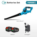 Yofidra High Powerful Electric Air Blower Handheld Cordless Leaf/Snow/Dust Blowing Blower Garden Tool for Makita 18V Battery  ourlum.com 2 Battery EU Plug Russian Federation EU