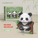 Kawaii Panda Micro Building Block Animals Toy: Creative DIY Assembled Bricks, Christmas Gift  ourlum.com W1107(Easy version)  