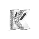 Hot Sale Silver Plated Color Letter Charm Beads for Women