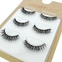 NEW 3Pairs Mink Lashes 3D Mink Eyelashes Invisible Band Natural Black Mink False Eyelash Full Strip cilios posticos Reusable  ourlum.com 3pairs5d09  