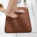 Mat Non Slip Cobblestone Embossed Bathroom Rug Memory Foam