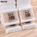 200PCS Double-Ended Wooden Cotton Swabs for Makeup Hygiene