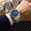 POEDAGAR Men's Luxury Stainless Steel Quartz Watch Design